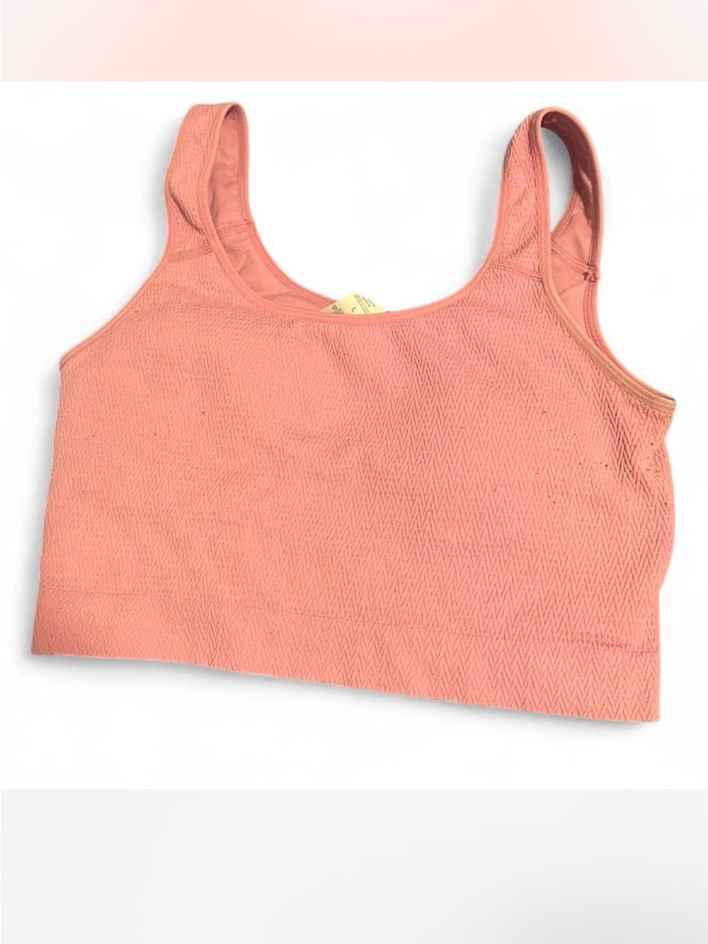 Pink sports bra with built in padding size large